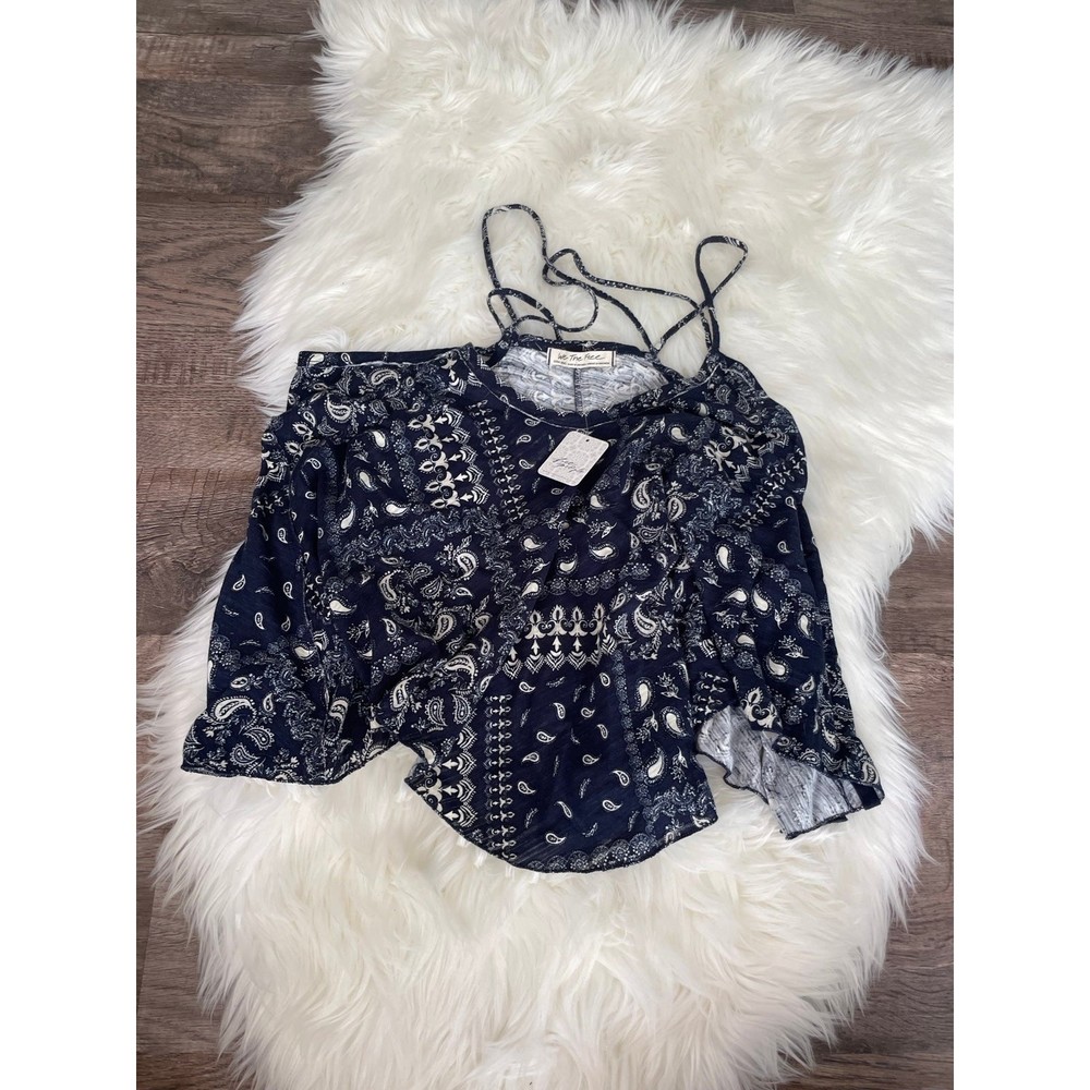 NWT We the Free paisley handkerchief top size XS